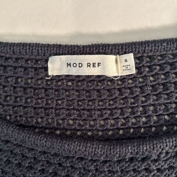 Women’s Mod Ref Open Weave Striped Sweater, Size Small - Picture 2 of 6